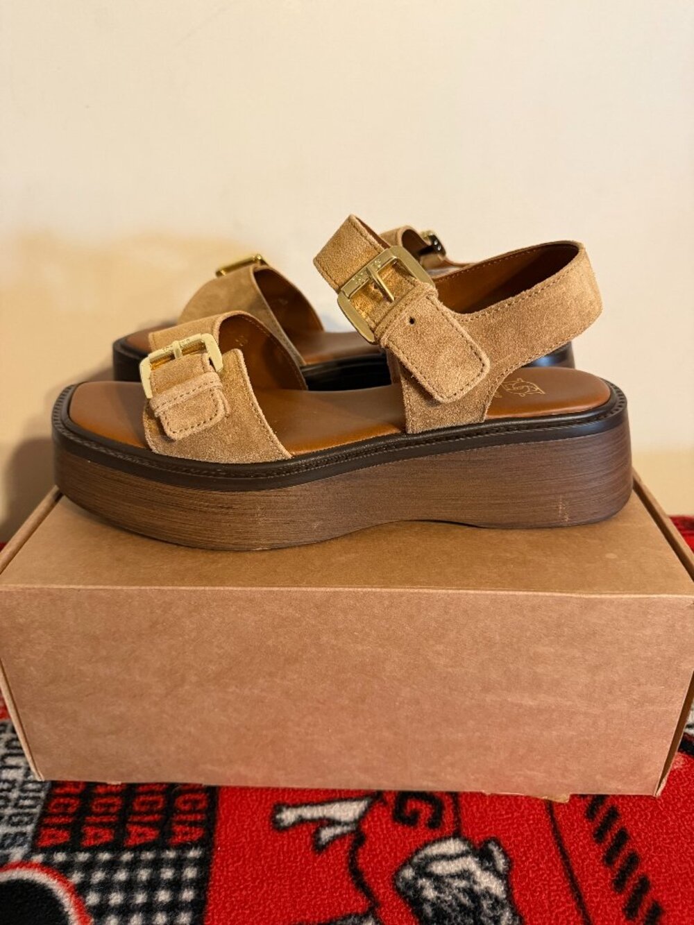 NIB Dune Suede Platform Sandals